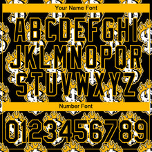 Load image into Gallery viewer, Custom Black Gold 3D Pattern Design Burnfiring Dollar Sign Money Theme Performance T-Shirt