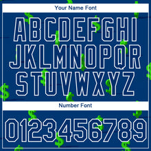 Load image into Gallery viewer, Custom US Navy Blue White 3D Pattern Design Dollar Sign Money Theme Performance T-Shirt