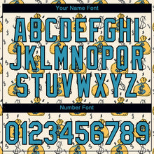 Load image into Gallery viewer, Custom Cream Panther Blue-Black 3D Pattern Design Dollar Sign Money Theme Performance T-Shirt