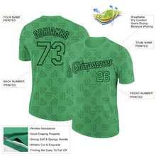 Load image into Gallery viewer, Custom Aurora Green Black 3D Pattern Design Dollar Banknote Money Theme Performance T-Shirt