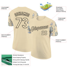 Load image into Gallery viewer, Custom Cream Black 3D Pattern Design Dollar Sign Money Theme Performance T-Shirt