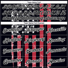 Load image into Gallery viewer, Custom Black Red-White 3D American Flag Performance T-Shirt