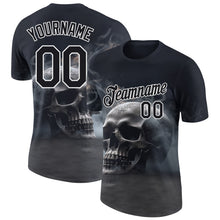Load image into Gallery viewer, Custom Black White 3D Gothic Style Skull Fashion Performance T-Shirt