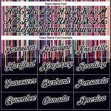 Load image into Gallery viewer, Custom Black White 3D Pattern Design Colorful Lines Performance T-Shirt