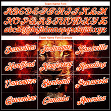 Load image into Gallery viewer, Custom Black Orange-White 3D Pattern Design Animal Lion Performance T-Shirt