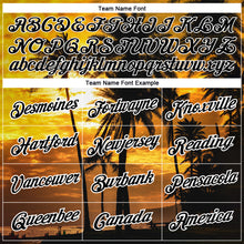 Load image into Gallery viewer, Custom Gold Black-White 3D Pattern Design Hawaii Palm Trees Performance T-Shirt