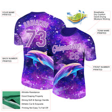 Load image into Gallery viewer, Custom Purple Medium Purple-White 3D Pattern Design Animal Dolphin Performance T-Shirt