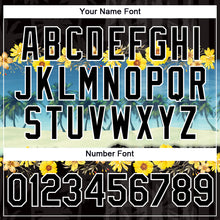 Load image into Gallery viewer, Custom Black White 3D Pattern Design Hawaii Palm Trees On Beach Performance T-Shirt