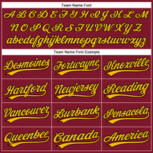 Load image into Gallery viewer, Custom Crimson Gold-Black 3D Pattern Design Football Helmet And Animal Claw Authentic Baseball Jersey