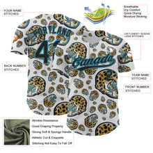 Load image into Gallery viewer, Custom White Black-Panther Blue 3D Pattern Design Football Jaguar Helmet Authentic Baseball Jersey