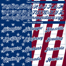 Load image into Gallery viewer, Custom White US Navy Blue-Maroon 3D Pattern Design Star Performance T-Shirt