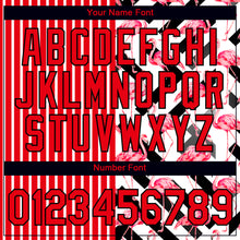 Load image into Gallery viewer, Custom Fire Red Black-White 3D Pattern Design Animal Flamingo Performance T-Shirt