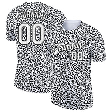 Load image into Gallery viewer, Custom White Black 3D Pattern Design Animal Print Performance T-Shirt