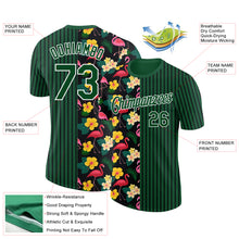 Load image into Gallery viewer, Custom Green Black-White 3D Tropical Hawaii Plant And Animal Flamingo Performance T-Shirt
