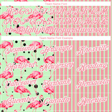 Load image into Gallery viewer, Custom Medium Pink Pea Green-White 3D Pattern Design Animal Flamingo Performance T-Shirt