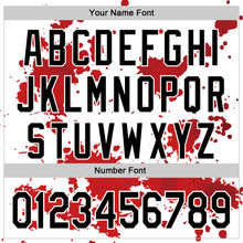 Load image into Gallery viewer, Custom White Black-Red 3D Pattern Design Rave Splash Authentic Baseball Jersey