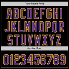 Load image into Gallery viewer, Custom Black Purple-Yellow 3D Pattern Design Rave Skull Authentic Baseball Jersey