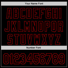 Load image into Gallery viewer, Custom Black Red 3D Pattern Design Rave Halloween Skull Authentic Baseball Jersey