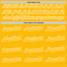 Load image into Gallery viewer, Custom Purple Gold-White 3D Pattern Design Rave T Rex Authentic Baseball Jersey