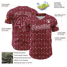 Load image into Gallery viewer, Custom Crimson White 3D Pattern Design Hearts Authentic Baseball Jersey