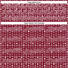 Load image into Gallery viewer, Custom Crimson White 3D Pattern Design Hearts Authentic Baseball Jersey