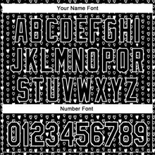 Load image into Gallery viewer, Custom Black White 3D Pattern Design Hearts Authentic Baseball Jersey