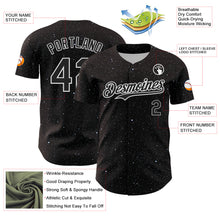 Load image into Gallery viewer, Custom Black White 3D Pattern Design Starry Sky Authentic Baseball Jersey
