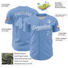 Load image into Gallery viewer, Custom Light Blue White 3D Pattern Design Dots Authentic Baseball Jersey