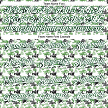 Load image into Gallery viewer, Custom White Green 3D Pattern Design Rodeo Cowboy Authentic Baseball Jersey