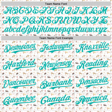 Load image into Gallery viewer, Custom White Aqua 3D Pattern Design Rodeo Cowboy Authentic Baseball Jersey