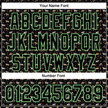 Load image into Gallery viewer, Custom Black Pea Green-White 3D Pattern Design Rodeo Cowboy Authentic Baseball Jersey