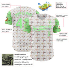 Load image into Gallery viewer, Custom White Pea Green 3D Pattern Design Rodeo Cowboy Authentic Baseball Jersey