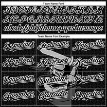 Load image into Gallery viewer, Custom Black White 3D Pattern Design Knight Hero Art Authentic Baseball Jersey