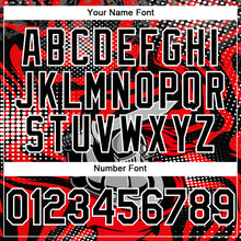 Load image into Gallery viewer, Custom Red Black-White 3D Pattern Design Knight Hero Art Authentic Baseball Jersey