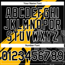 Load image into Gallery viewer, Custom Black Gold-White 3D Pattern Design Knight Hero Art Authentic Baseball Jersey