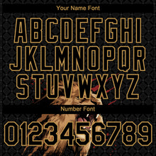 Load image into Gallery viewer, Custom Black Old Gold 3D Pattern Design Animal Lion Authentic Baseball Jersey