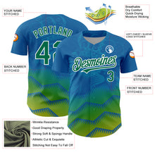 Load image into Gallery viewer, Custom Panther Blue Kelly Green-White 3D Pattern Design Animal Lion Authentic Baseball Jersey