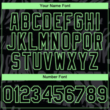 Load image into Gallery viewer, Custom Black Pea Green 3D Pattern Design Animal Lion Authentic Baseball Jersey