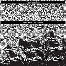 Load image into Gallery viewer, Custom White Black 3D Pattern Design Animal Wolf Authentic Baseball Jersey