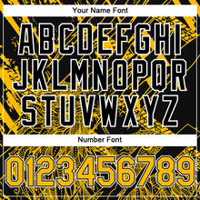 Load image into Gallery viewer, Custom Black Gold-White 3D Pattern Design Animal Eagle Authentic Baseball Jersey