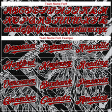 Load image into Gallery viewer, Custom Black Red-White 3D Pattern Design Animal Eagle Authentic Baseball Jersey