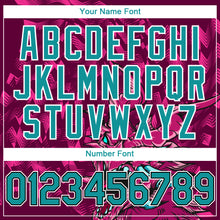 Load image into Gallery viewer, Custom Crimson Teal-Black 3D Pattern Design Animal Dragon Authentic Baseball Jersey