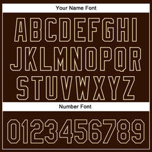 Load image into Gallery viewer, Custom Brown Cream 3D Pattern Design Football Skull Helmet Authentic Baseball Jersey