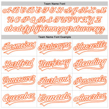Load image into Gallery viewer, Custom White Orange 3D Pattern Design Football Helmet And Football Elements Authentic Baseball Jersey