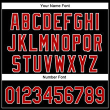 Load image into Gallery viewer, Custom Black Red-White 3D Pattern Halloween Skull Authentic Baseball Jersey