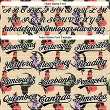 Load image into Gallery viewer, Custom City Cream Black-White 3D Pattern Halloween Authentic Baseball Jersey