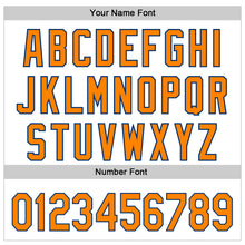 Load image into Gallery viewer, Custom White Bay Orange-US Navy Blue 3D Pattern Halloween Authentic Baseball Jersey