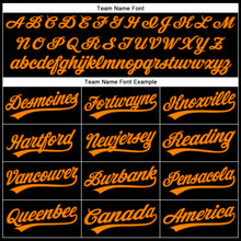 Load image into Gallery viewer, Custom Black Bay Orange-Brown 3D Pattern Halloween Authentic Baseball Jersey