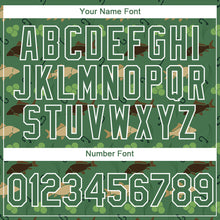 Load image into Gallery viewer, Custom Kelly Green White 3D Pattern Design Fishing Fish Hook Performance T-Shirt