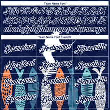 Load image into Gallery viewer, Custom Navy White 3D Pattern Design Fishing Performance T-Shirt